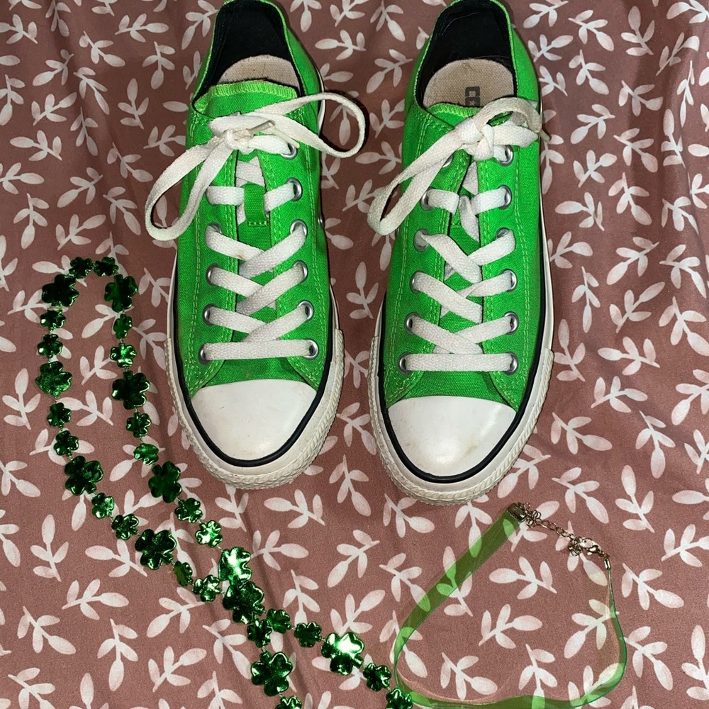 Green Low Top Converse